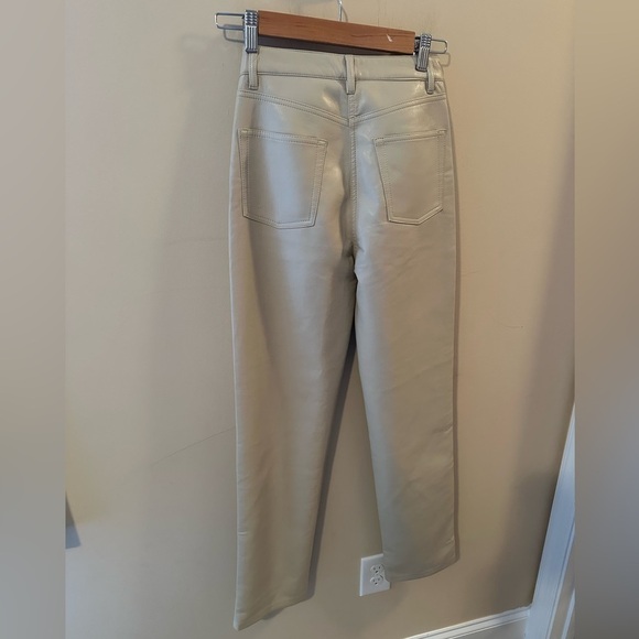 Artizia Wilfred Melina Pant faux leather light beige pant size 2 - Picture 4 of 11